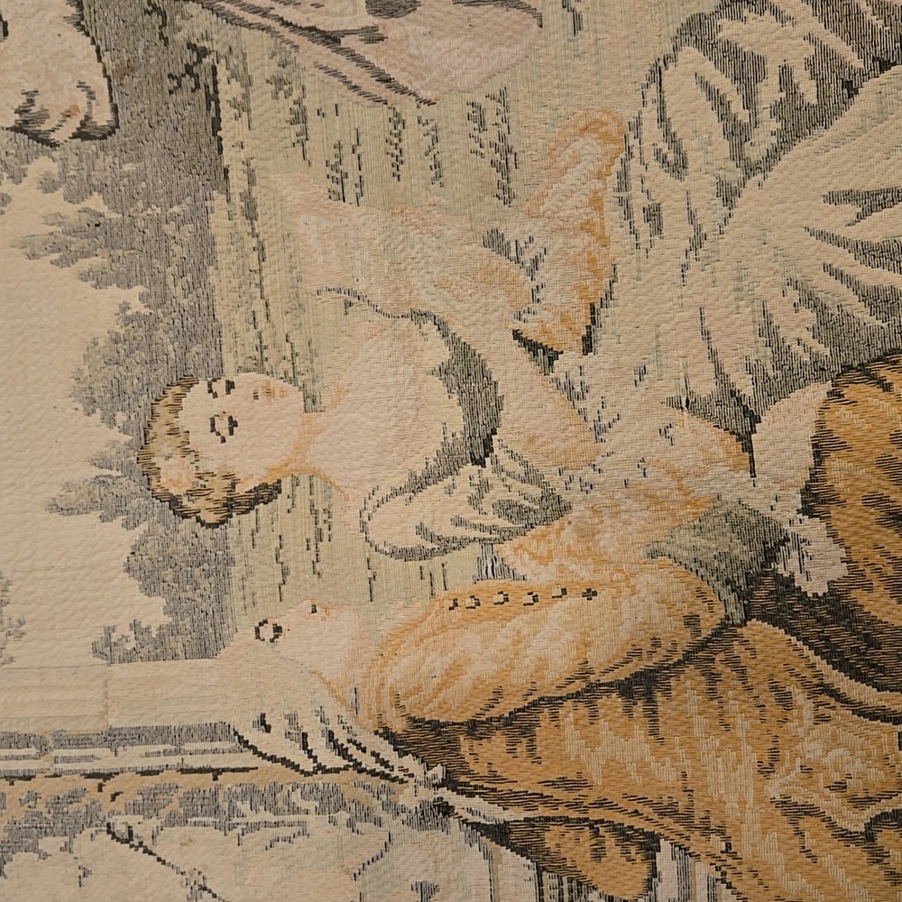 Elegant Tapestry Wall Hanging with Pastoral Scene 56" X 37" - Picture 4 of 4